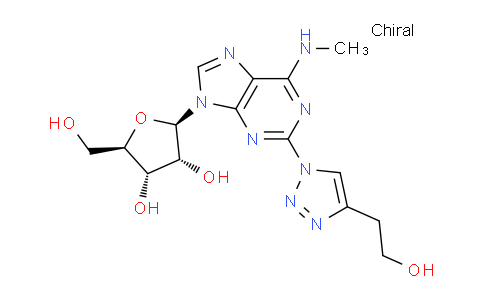 CAS No. 906670-54-0, (2R,3R,4S,5R)-2-(2-(4-(2-Hydroxyethyl)-1H-1,2,3-triazol-1-yl)-6-(methylamino)-9H-purin-9-yl)-5-(hydroxymethyl)tetrahydrofuran-3,4-diol