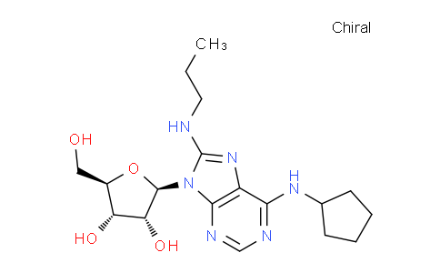 CAS No. 174365-18-5, (2R,3R,4S,5R)-2-(6-(Cyclopentylamino)-8-(propylamino)-9H-purin-9-yl)-5-(hydroxymethyl)tetrahydrofuran-3,4-diol