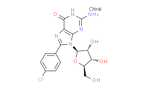 CAS No. 920984-06-1, 2-Amino-8-(4-chlorophenyl)-9-((2R,3R,4S,5R)-3,4-dihydroxy-5-(hydroxymethyl)tetrahydrofuran-2-yl)-1H-purin-6(9H)-one