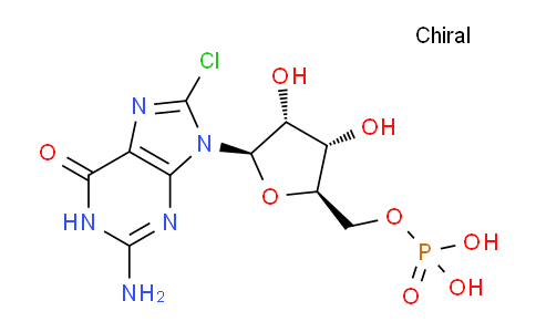 CAS No. 90074-94-5, ((2R,3S,4R,5R)-5-(2-Amino-8-chloro-6-oxo-1H-purin-9(6H)-yl)-3,4-dihydroxytetrahydrofuran-2-yl)methyl dihydrogen phosphate
