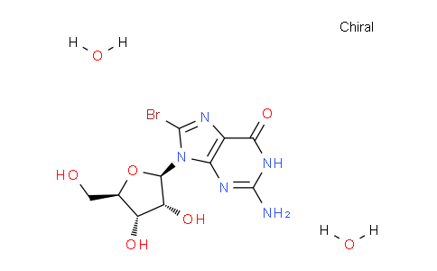 CAS No. 332359-99-6, 2-Amino-8-bromo-9-((2R,3R,4S,5R)-3,4-dihydroxy-5-(hydroxymethyl)tetrahydrofuran-2-yl)-1H-purin-6(9H)-one dihydrate