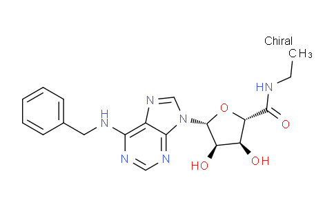 CAS No. 152918-32-6, (2S,3S,4R,5R)-5-(6-(Benzylamino)-9H-purin-9-yl)-N-ethyl-3,4-dihydroxytetrahydrofuran-2-carboxamide