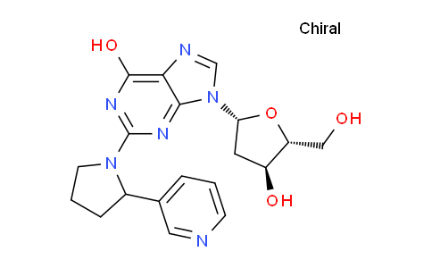 CAS No. 882435-02-1, 9-((2R,4S,5R)-4-Hydroxy-5-(hydroxymethyl)tetrahydrofuran-2-yl)-2-(2-(pyridin-3-yl)pyrrolidin-1-yl)-9H-purin-6-ol