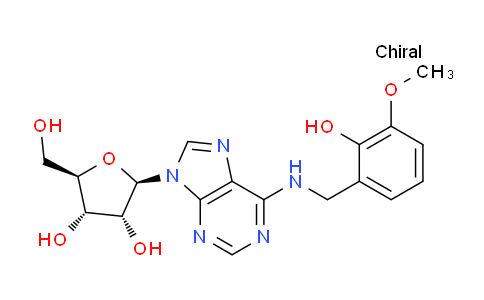 CAS No. 722504-49-6, (2R,3R,4S,5R)-2-(6-((2-Hydroxy-3-methoxybenzyl)amino)-9H-purin-9-yl)-5-(hydroxymethyl)tetrahydrofuran-3,4-diol