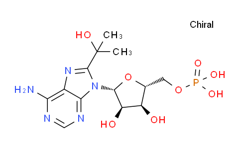 CAS No. 35927-35-6, ((2R,3S,4R,5R)-5-(6-Amino-8-(2-hydroxypropan-2-yl)-9H-purin-9-yl)-3,4-dihydroxytetrahydrofuran-2-yl)methyl dihydrogen phosphate