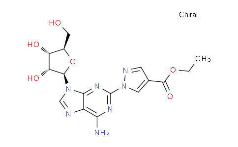 CAS No. 313348-16-2, Ethyl 1-(6-amino-9-((2R,3R,4S,5R)-3,4-dihydroxy-5-(hydroxymethyl)tetrahydrofuran-2-yl)-9H-purin-2-yl)-1H-pyrazole-4-carboxylate
