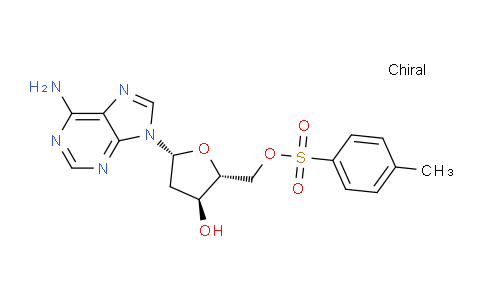 CAS No. 6698-29-9, ((2R,3S,5R)-5-(6-Amino-9H-purin-9-yl)-3-hydroxytetrahydrofuran-2-yl)methyl 4-methylbenzenesulfonate