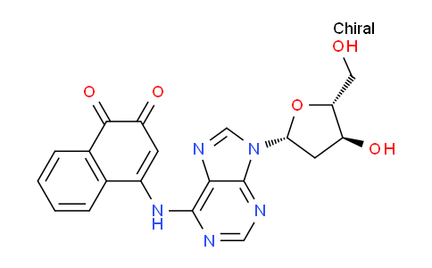 CAS No. 671782-38-0, 4-((9-((2R,4S,5R)-4-Hydroxy-5-(hydroxymethyl)tetrahydrofuran-2-yl)-9H-purin-6-yl)amino)naphthalene-1,2-dione