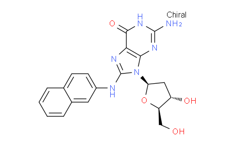 CAS No. 118408-46-1, 2-Amino-9-((2R,4S,5R)-4-hydroxy-5-(hydroxymethyl)tetrahydrofuran-2-yl)-8-(naphthalen-2-ylamino)-1H-purin-6(9H)-one