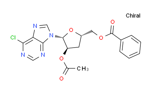 CAS No. 1347118-41-5, ((2S,4R,5R)-4-Acetoxy-5-(6-chloro-9H-purin-9-yl)tetrahydrofuran-2-yl)methyl benzoate