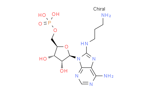 CAS No. 56878-15-0, ((2R,3S,4R,5R)-5-(6-Amino-8-((3-aminopropyl)amino)-9H-purin-9-yl)-3,4-dihydroxytetrahydrofuran-2-yl)methyl dihydrogen phosphate