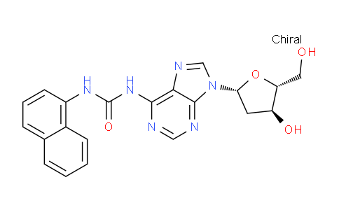 CAS No. 658712-93-7, 1-(9-((2R,4S,5R)-4-Hydroxy-5-(hydroxymethyl)tetrahydrofuran-2-yl)-9H-purin-6-yl)-3-(naphthalen-1-yl)urea