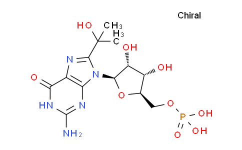 CAS No. 69415-89-0, ((2R,3S,4R,5R)-5-(2-Amino-8-(2-hydroxypropan-2-yl)-6-oxo-1H-purin-9(6H)-yl)-3,4-dihydroxytetrahydrofuran-2-yl)methyl dihydrogen phosphate