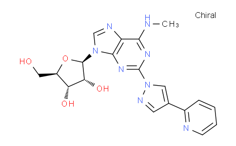CAS No. 765299-61-4, (2R,3S,4R,5R)-2-(Hydroxymethyl)-5-(6-(methylamino)-2-(4-(pyridin-2-yl)-1H-pyrazol-1-yl)-9H-purin-9-yl)tetrahydrofuran-3,4-diol