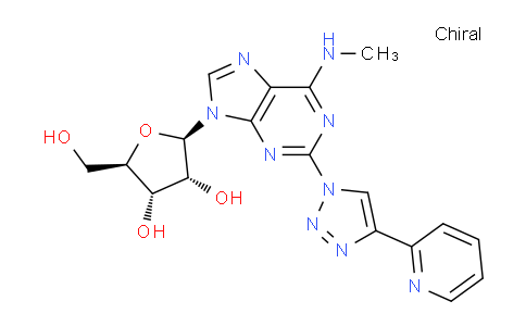 CAS No. 906670-52-8, (2R,3S,4R,5R)-2-(Hydroxymethyl)-5-(6-(methylamino)-2-(4-(pyridin-2-yl)-1H-1,2,3-triazol-1-yl)-9H-purin-9-yl)tetrahydrofuran-3,4-diol