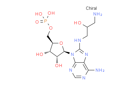 CAS No. 56878-16-1, ((2R,3S,4R,5R)-5-(6-Amino-8-((3-amino-2-hydroxypropyl)amino)-9H-purin-9-yl)-3,4-dihydroxytetrahydrofuran-2-yl)methyl dihydrogen phosphate