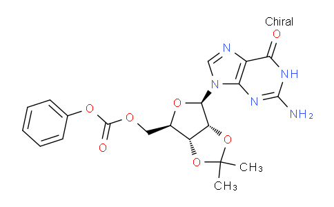 CAS No. 42139-72-0, ((3AR,4R,6R,6aR)-6-(2-amino-6-oxo-1H-purin-9(6H)-yl)-2,2-dimethyltetrahydrofuro[3,4-d][1,3]dioxol-4-yl)methyl phenyl carbonate