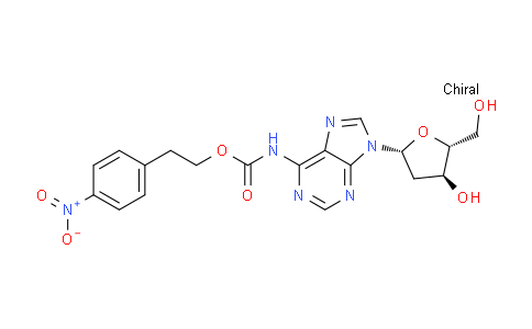 CAS No. 88091-69-4, 4-Nitrophenethyl (9-((2R,4S,5R)-4-hydroxy-5-(hydroxymethyl)tetrahydrofuran-2-yl)-9H-purin-6-yl)carbamate