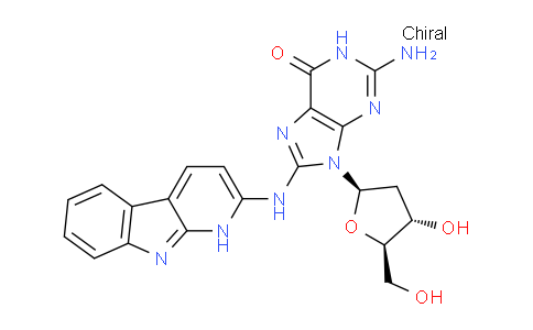 CAS No. 269736-22-3, 8-((1H-Pyrido[2,3-b]indol-2-yl)amino)-2-amino-9-((2R,4S,5R)-4-hydroxy-5-(hydroxymethyl)tetrahydrofuran-2-yl)-1H-purin-6(9H)-one