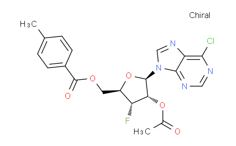 CAS No. 1612192-06-9, ((2R,3R,4S,5R)-4-Acetoxy-5-(6-chloro-9H-purin-9-yl)-3-fluorotetrahydrofuran-2-yl)methyl 4-methylbenzoate