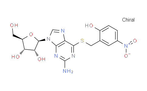 CAS No. 41094-07-9, (2R,3R,4S,5R)-2-(2-Amino-6-((2-hydroxy-5-nitrobenzyl)thio)-9H-purin-9-yl)-5-(hydroxymethyl)tetrahydrofuran-3,4-diol