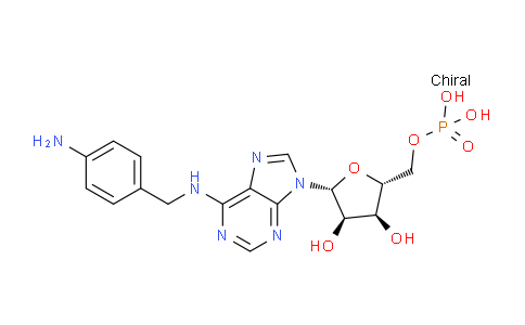 CAS No. 63554-91-6, ((2R,3S,4R,5R)-5-(6-((4-Aminobenzyl)amino)-9H-purin-9-yl)-3,4-dihydroxytetrahydrofuran-2-yl)methyl dihydrogen phosphate