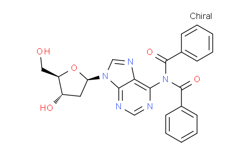 CAS No. 6711-37-1, N-Benzoyl-N-(9-((2R,4S,5R)-4-hydroxy-5-(hydroxymethyl)tetrahydrofuran-2-yl)-9H-purin-6-yl)benzamide