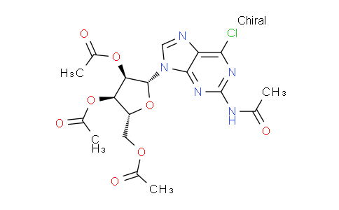 CAS No. 137896-02-7, (2R,3R,4R,5R)-2-(2-Acetamido-6-chloro-9H-purin-9-yl)-5-(acetoxymethyl)tetrahydrofuran-3,4-diyl diacetate