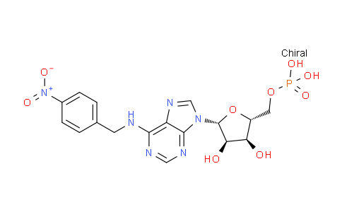 MC708527 | 63591-33-3 | ((2R,3S,4R,5R)-3,4-Dihydroxy-5-(6-((4-nitrobenzyl)amino)-9H-purin-9-yl)tetrahydrofuran-2-yl)methyl dihydrogen phosphate
