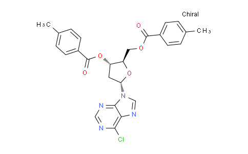CAS No. 91713-46-1, (2R,3S,5S)-5-(6-Chloro-9H-purin-9-yl)-2-(((4-methylbenzoyl)oxy)methyl)tetrahydrofuran-3-yl 4-methylbenzoate