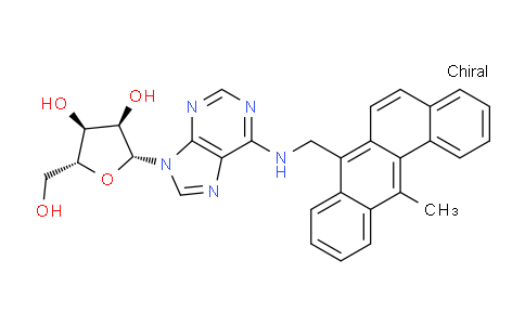 CAS No. 94617-18-2, (2R,3S,4R,5R)-2-(Hydroxymethyl)-5-(6-(((12-methyltetraphen-7-yl)methyl)amino)-9H-purin-9-yl)tetrahydrofuran-3,4-diol