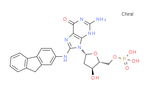 CAS No. 17660-46-7, ((2R,3S,5R)-5-(8-((9H-Fluoren-2-yl)amino)-2-amino-6-oxo-3H-purin-9(6H)-yl)-3-hydroxytetrahydrofuran-2-yl)methyl dihydrogen phosphate