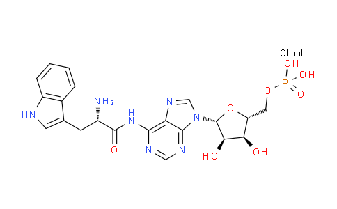CAS No. 29282-54-0, ((2R,3S,4R,5R)-5-(6-((S)-2-Amino-3-(1H-indol-3-yl)propanamido)-9H-purin-9-yl)-3,4-dihydroxytetrahydrofuran-2-yl)methyl dihydrogen phosphate