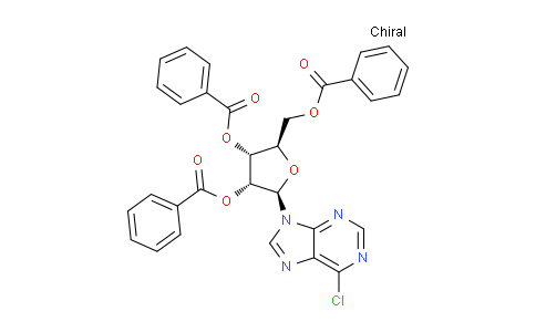 CAS No. 3510-73-4, (2R,3R,4R,5R)-2-((Benzoyloxy)methyl)-5-(6-chloro-9H-purin-9-yl)tetrahydrofuran-3,4-diyl dibenzoate