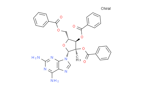 CAS No. 1412427-05-4, (2R,3R,4R,5R)-5-((Benzoyloxy)methyl)-2-(2,6-diamino-9H-purin-9-yl)-3-methyltetrahydrofuran-3,4-diyl dibenzoate