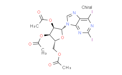 CAS No. 94042-05-4, (2R,3R,4R,5R)-2-(Acetoxymethyl)-5-(2,6-diiodo-9H-purin-9-yl)tetrahydrofuran-3,4-diyl diacetate