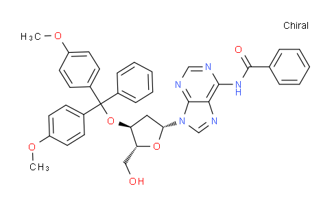 CAS No. 140712-79-4, N-(9-((2R,4S,5R)-4-(Bis(4-methoxyphenyl)(phenyl)methoxy)-5-(hydroxymethyl)tetrahydrofuran-2-yl)-9H-purin-6-yl)benzamide