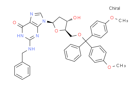 CAS No. 209785-64-8, 2-(Benzylamino)-9-((2R,4S,5R)-5-((bis(4-methoxyphenyl)(phenyl)methoxy)methyl)-4-hydroxytetrahydrofuran-2-yl)-1H-purin-6(9H)-one