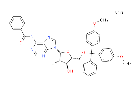CAS No. 226415-08-3, N-(9-((2R,3S,4R,5R)-5-((Bis(4-methoxyphenyl)(phenyl)methoxy)methyl)-3-fluoro-4-hydroxytetrahydrofuran-2-yl)-9H-purin-6-yl)benzamide