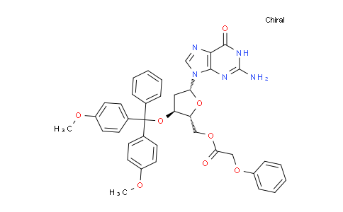 CAS No. 115388-95-9, ((2R,3S,5R)-5-(2-Amino-6-oxo-1H-purin-9(6H)-yl)-3-(bis(4-methoxyphenyl)(phenyl)methoxy)tetrahydrofuran-2-yl)methyl 2-phenoxyacetate