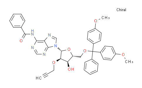 CAS No. 171486-51-4, N-(9-((2R,3R,4R,5R)-5-((Bis(4-methoxyphenyl)(phenyl)methoxy)methyl)-4-hydroxy-3-(prop-2-yn-1-yloxy)tetrahydrofuran-2-yl)-9H-purin-6-yl)benzamide
