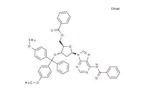 CAS No. 881194-48-5, ((2R,3S,5R)-5-(6-Benzamido-9H-purin-9-yl)-3-(bis(4-methoxyphenyl)(phenyl)methoxy)tetrahydrofuran-2-yl)methyl benzoate