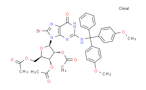 CAS No. 1096020-93-7, (2R,3R,4R,5R)-2-(Acetoxymethyl)-5-(2-((bis(4-methoxyphenyl)(phenyl)methyl)amino)-8-bromo-6-oxo-1H-purin-9(6H)-yl)tetrahydrofuran-3,4-diyl diacetate