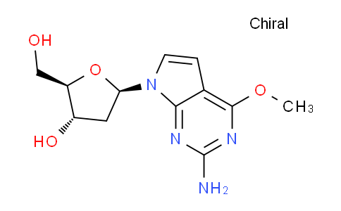 CAS No. 86392-74-7, (2R,3S,5R)-5-(2-Amino-4-methoxy-7H-pyrrolo[2,3-d]pyrimidin-7-yl)-2-(hydroxymethyl)tetrahydrofuran-3-ol