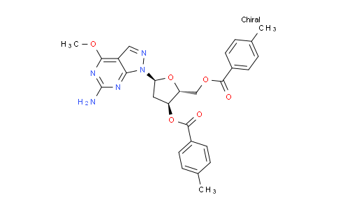 CAS No. 100644-68-6, (2R,3S,5S)-5-(6-Amino-4-methoxy-1H-pyrazolo[3,4-d]pyrimidin-1-yl)-2-(((4-methylbenzoyl)oxy)methyl)tetrahydrofuran-3-yl 4-methylbenzoate
