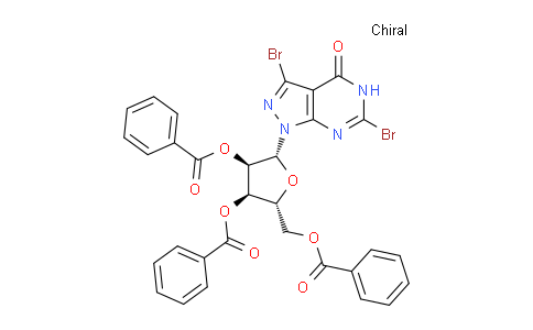 CAS No. 127820-68-2, (2R,3R,4R,5R)-2-((Benzoyloxy)methyl)-5-(3,6-dibromo-4-oxo-4,5-dihydro-1H-pyrazolo[3,4-d]pyrimidin-1-yl)tetrahydrofuran-3,4-diyl dibenzoate