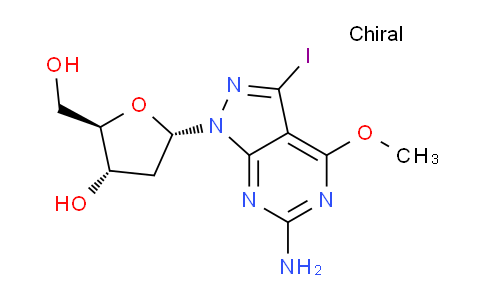 CAS No. 203180-15-8, (2R,3S,5S)-5-(6-Amino-3-iodo-4-methoxy-1H-pyrazolo[3,4-d]pyrimidin-1-yl)-2-(hydroxymethyl)tetrahydrofuran-3-ol
