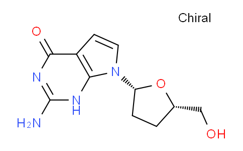 CAS No. 111869-49-9, 2-Amino-7-((2R,5S)-5-(hydroxymethyl)tetrahydrofuran-2-yl)-1H-pyrrolo[2,3-d]pyrimidin-4(7H)-one