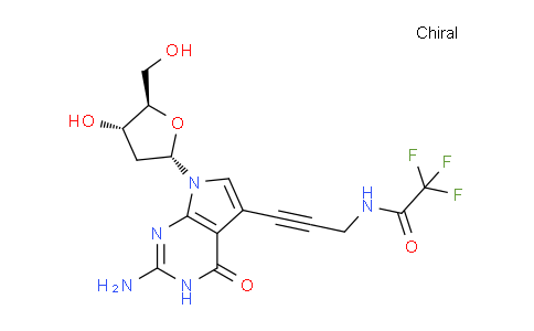 CAS No. 666847-77-4, N-(3-(2-Amino-7-((2S,4S,5R)-4-hydroxy-5-(hydroxymethyl)tetrahydrofuran-2-yl)-4-oxo-4,7-dihydro-3H-pyrrolo[2,3-d]pyrimidin-5-yl)prop-2-yn-1-yl)-2,2,2-trifluoroacetamide