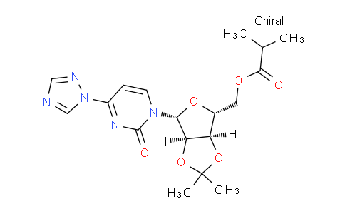 CAS No. 2346620-54-8, ((3aR,4R,6R,6aR)-2,2-dimethyl-6-(2-oxo-4-(1H-1,2,4-triazol-1-yl)pyrimidin-1(2H)-yl)tetrahydrofuro[3,4-d][1,3]dioxol-4-yl)methyl isobutyrate